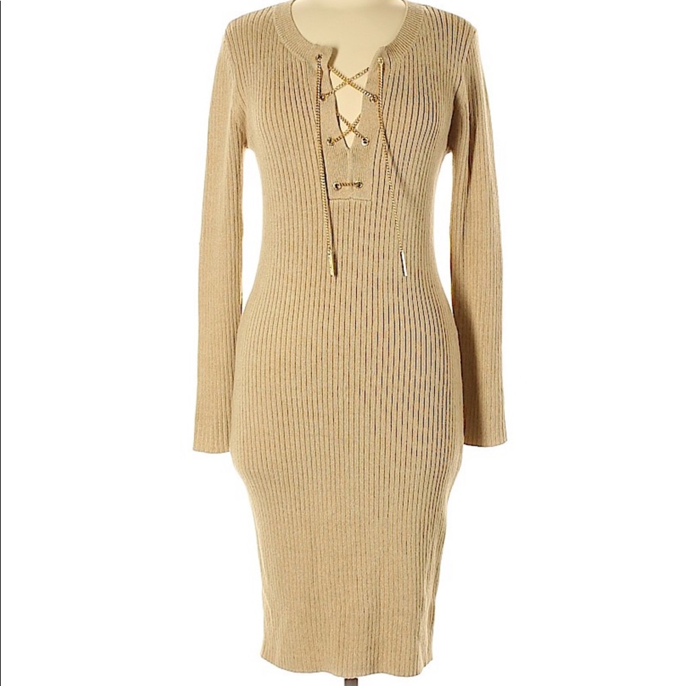 MICHAEL Michael Kors casual, chain lace up dress.